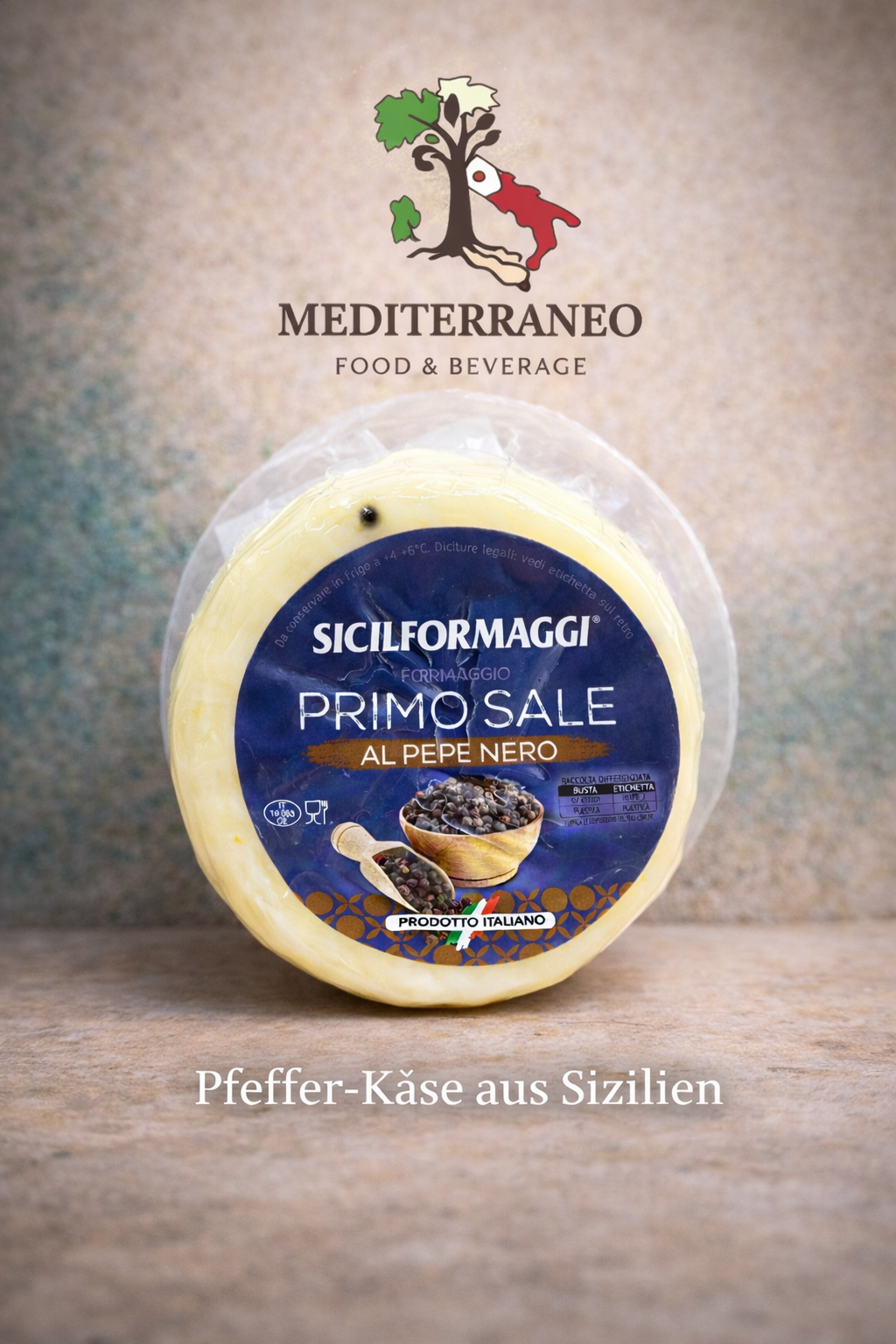 Primo Sale al Pepe Nero (Pfefferkäse aus Sizilien)
