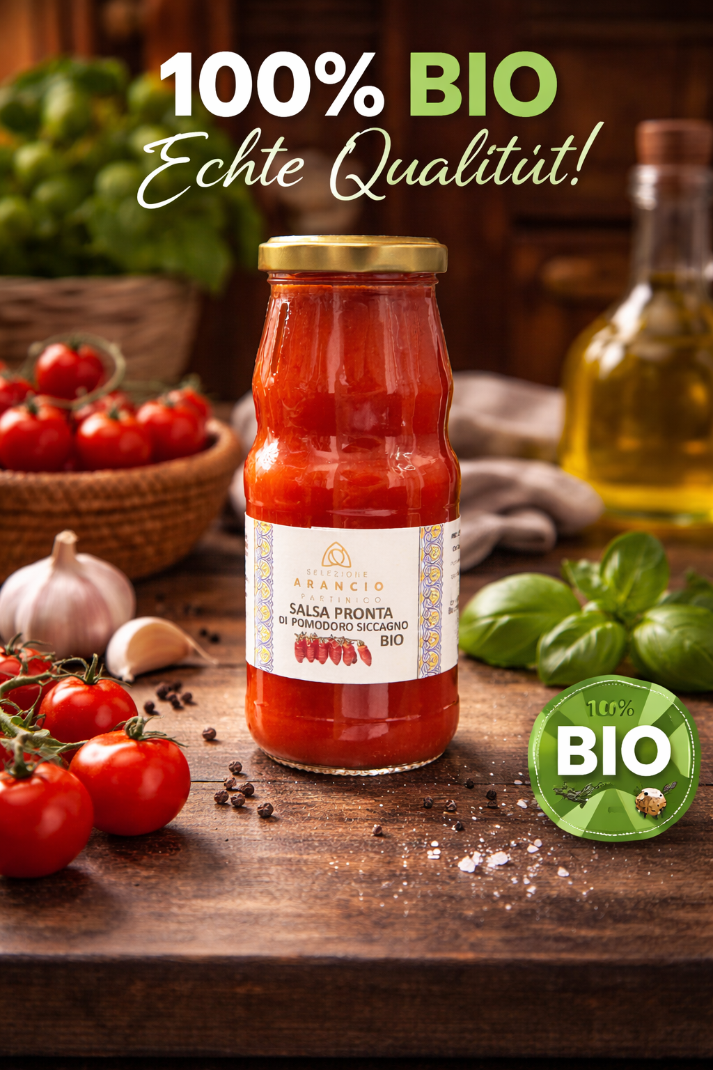 Salsa Pronta Bio – Sizilianische Tomatensauce 🇮🇹