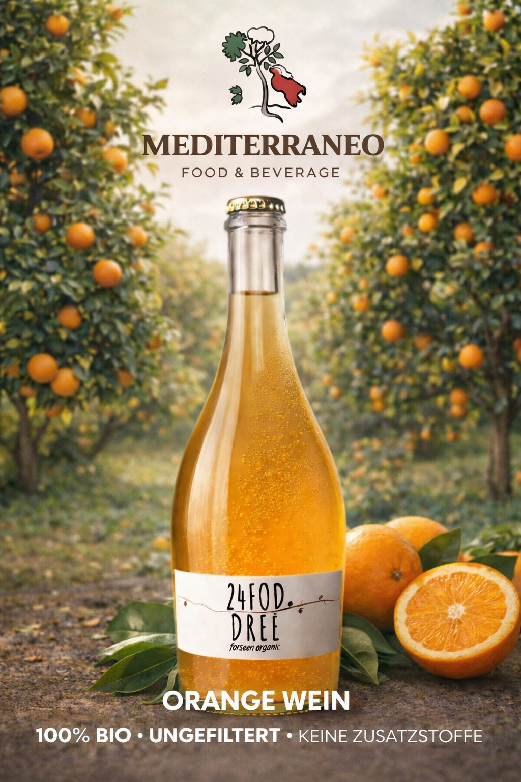 Bio Orange Wine (ungefiltert, ohne Zusatzstoffe) 0.75 L